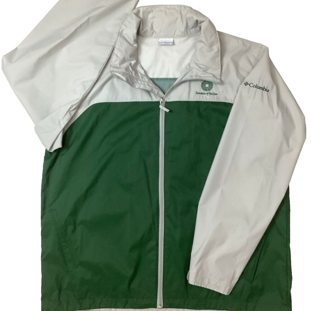 Columbia Glennaker Lake II-Green/Gray-Embroider Personalized-Packable Hide Hood